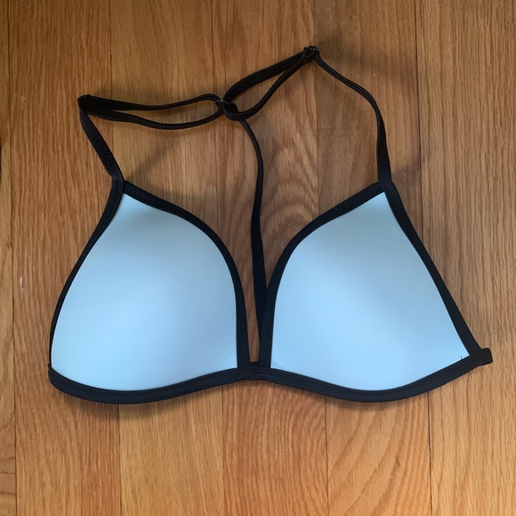 light pink triangle bikini top